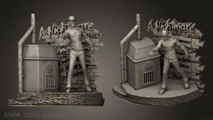 Military figurines (Freddy Krueger nightmare on elm street, STKW_32932) 3D models for cnc