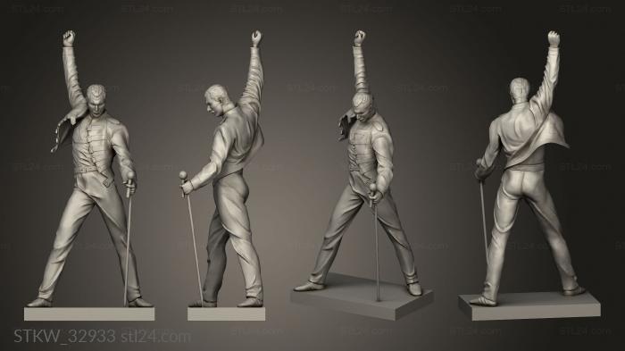 Military figurines (freddie mercury, STKW_32933) 3D models for cnc