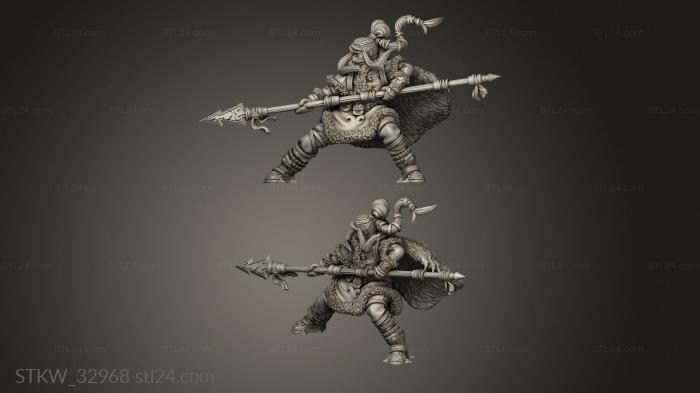 Military figurines (Friends Sakari Anyu Spear, STKW_32968) 3D models for cnc
