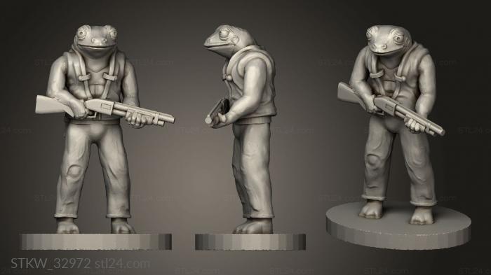 Military figurines (Froggie Soldier, STKW_32972) 3D models for cnc
