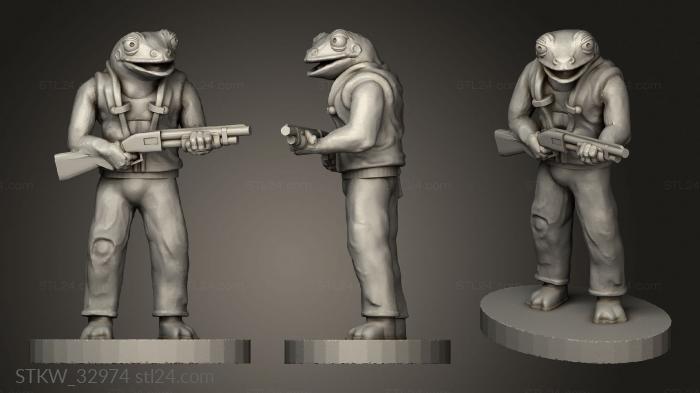 Military figurines (Froggie Soldier, STKW_32974) 3D models for cnc