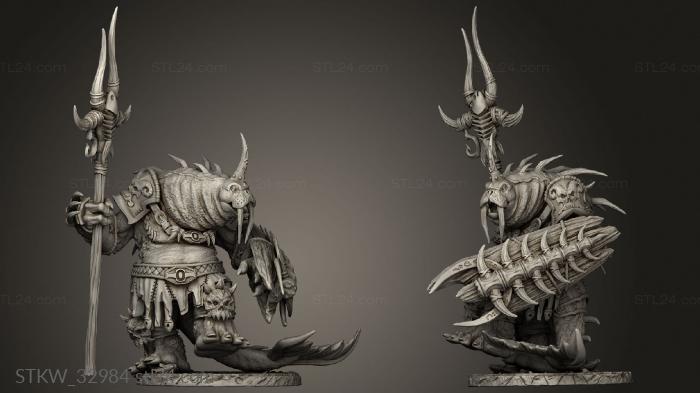 Military figurines (Frostburn Horrors Tooth and Tusk Odoben, STKW_32984) 3D models for cnc