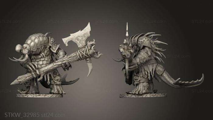 Military figurines (Frostburn Horrors Tooth and Tusk Odoben, STKW_32985) 3D models for cnc