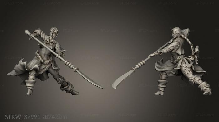 Military figurines (Frostiron Clan Nickeys Hatchery Vindul Halberdier, STKW_32991) 3D models for cnc