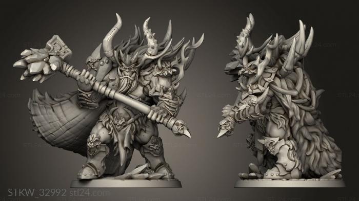 Military figurines (Frost Metal Clan Grothak Doomfest Hammer, STKW_32992) 3D models for cnc