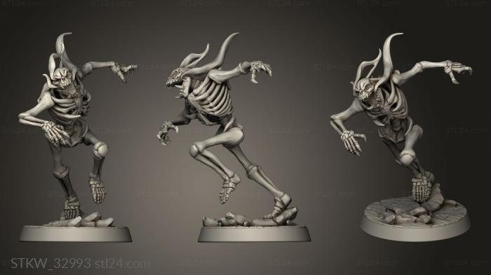 Military figurines (Frost Metal Clan Kentargh Grotar Skeletons Skeleton FM, STKW_32993) 3D models for cnc