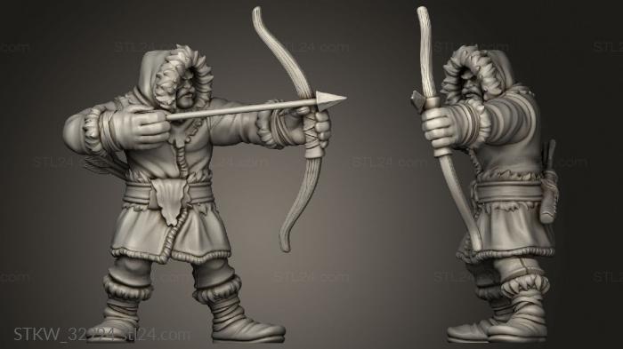 Military figurines (Frozen Tribe Archer, STKW_32994) 3D models for cnc