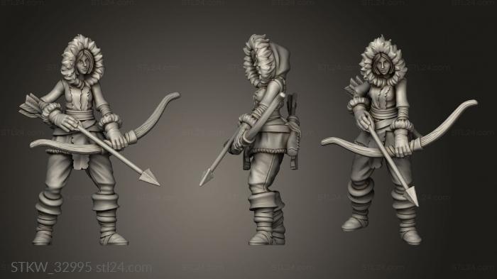Military figurines (Frozen Tribe Archer, STKW_32995) 3D models for cnc