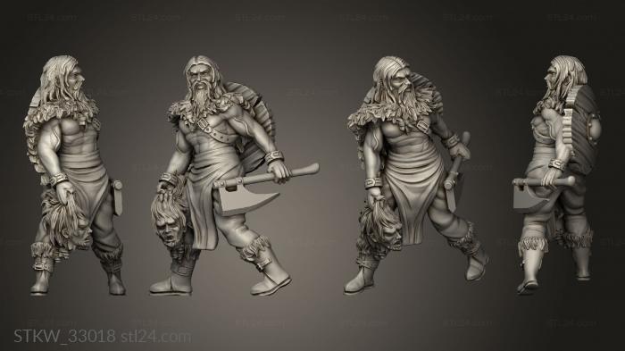 Military figurines (Fun Adventure crosses barbarian, STKW_33018) 3D models for cnc