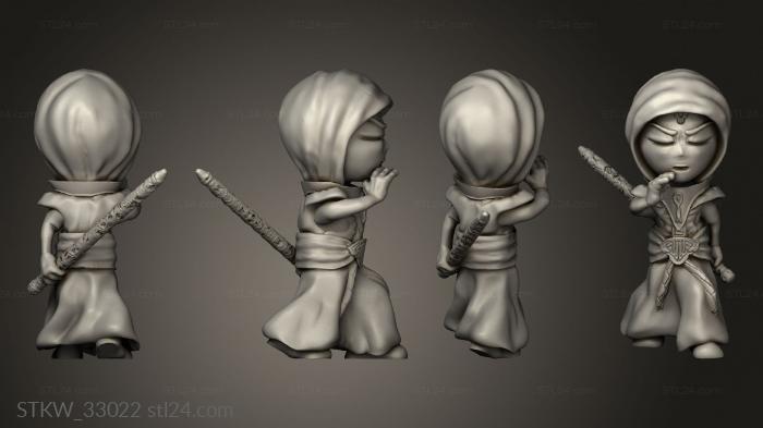 Military figurines (Fun Adventure monk, STKW_33022) 3D models for cnc