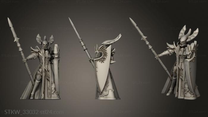 Military figurines (Fyrolian Spear Guardian, STKW_33032) 3D models for cnc