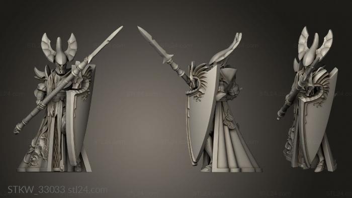 Military figurines (Fyrolian Spear Guardian, STKW_33033) 3D models for cnc