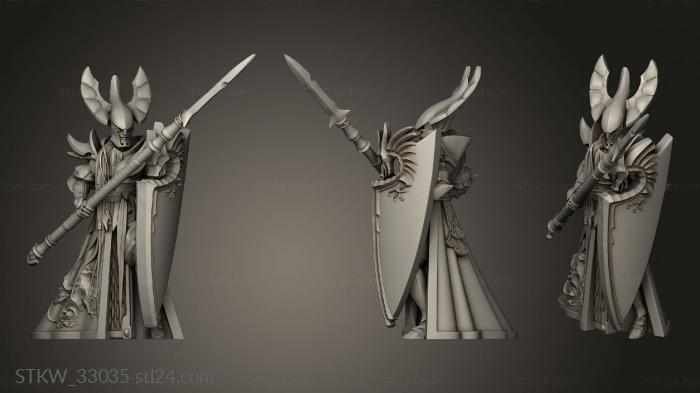 Military figurines (Fyrolian Spear Guardian, STKW_33035) 3D models for cnc