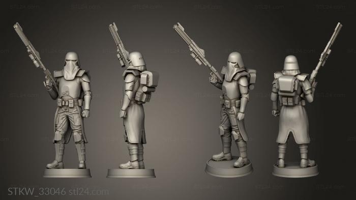 Military figurines (Galactic Marine Figurine, STKW_33046) 3D models for cnc