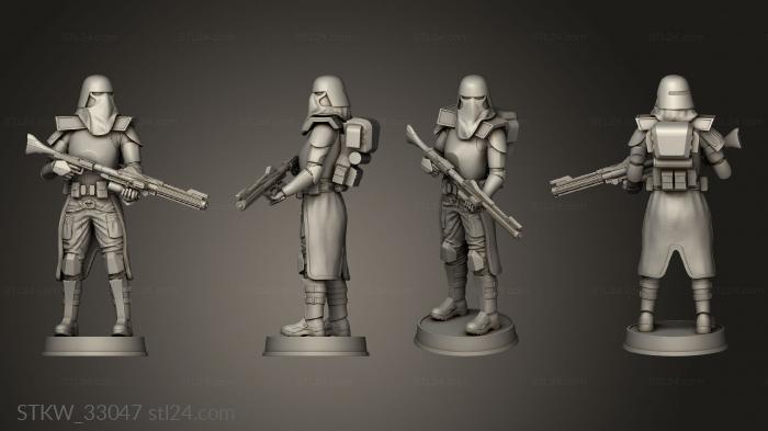 Military figurines (Galactic Marine Figurine, STKW_33047) 3D models for cnc