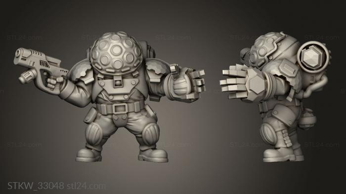 Military figurines (Galactic Mining League Bob axe, STKW_33048) 3D models for cnc