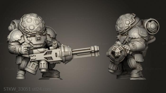 Military figurines (Galactic Mining League Savage Randy heavy drill, STKW_33051) 3D models for cnc