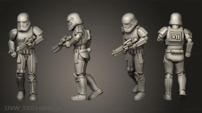 Military figurines (Galactic Troopers Stormtrooper, STKW_33053) 3D models for cnc