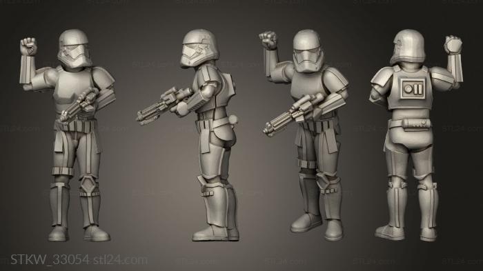 Military figurines (Galactic Troopers Stormtrooper, STKW_33054) 3D models for cnc