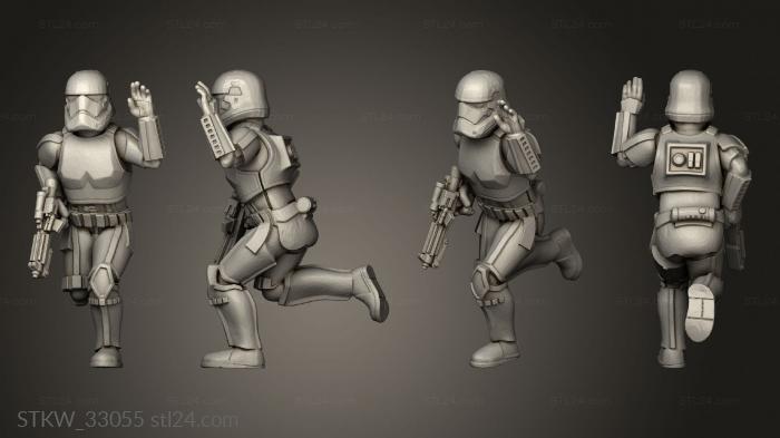 Military figurines (Galactic Troopers Stormtrooper, STKW_33055) 3D models for cnc