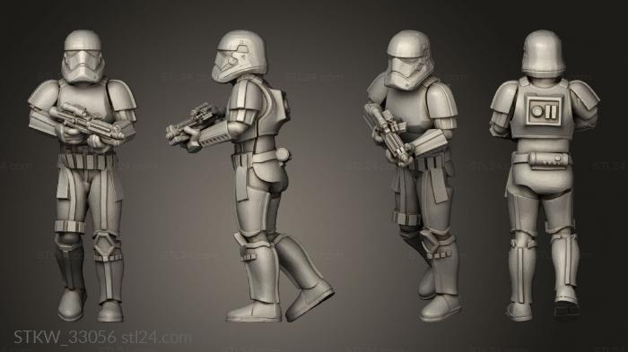 Military figurines (Galactic Troopers Stormtrooper, STKW_33056) 3D models for cnc