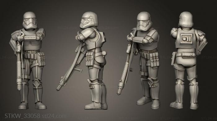 Military figurines (Galactic Troopers Stormtrooper, STKW_33058) 3D models for cnc