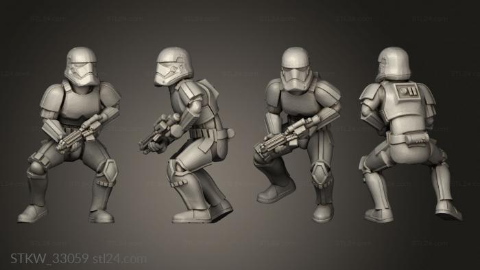 Military figurines (Galactic Troopers Stormtrooper, STKW_33059) 3D models for cnc