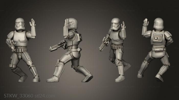 Military figurines (Galactic Troopers Stormtrooper, STKW_33060) 3D models for cnc