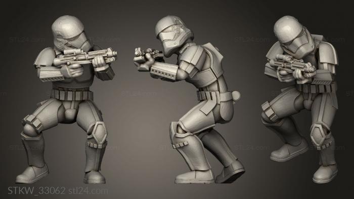Military figurines (Galactic Troopers Stormtrooper, STKW_33062) 3D models for cnc