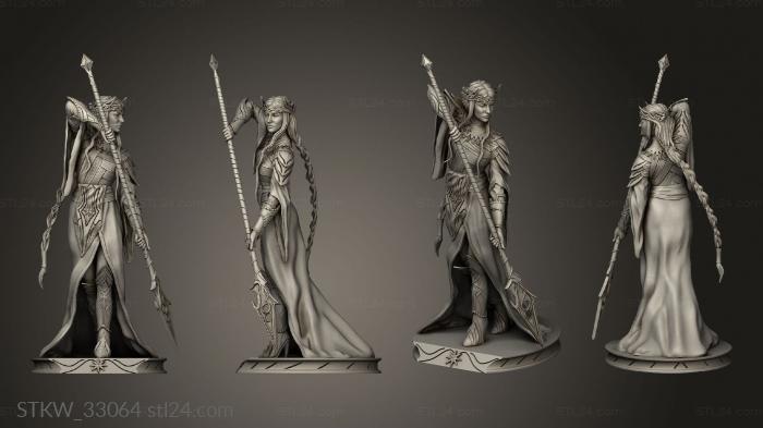 Military figurines (Galadriel, STKW_33064) 3D models for cnc