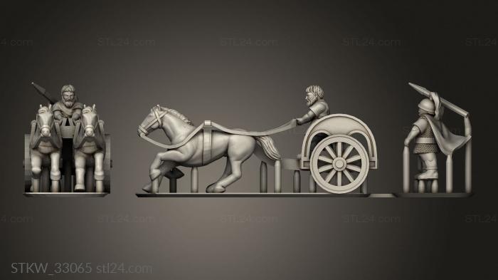 Military figurines (Gallic Chariot, STKW_33065) 3D models for cnc