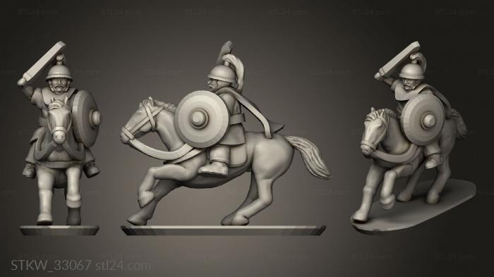 Military figurines (Gallic Strip Cavalry, STKW_33067) 3D models for cnc