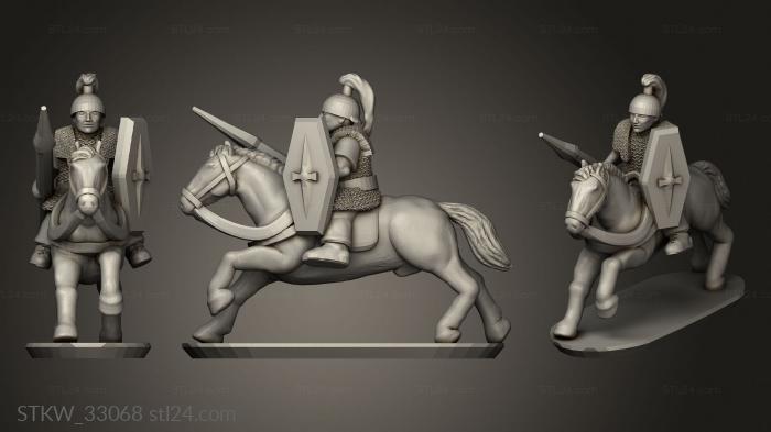 Military figurines (Gallic Strip Cavalry, STKW_33068) 3D models for cnc