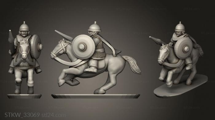 Military figurines (Gallic Strip Cavalry, STKW_33069) 3D models for cnc