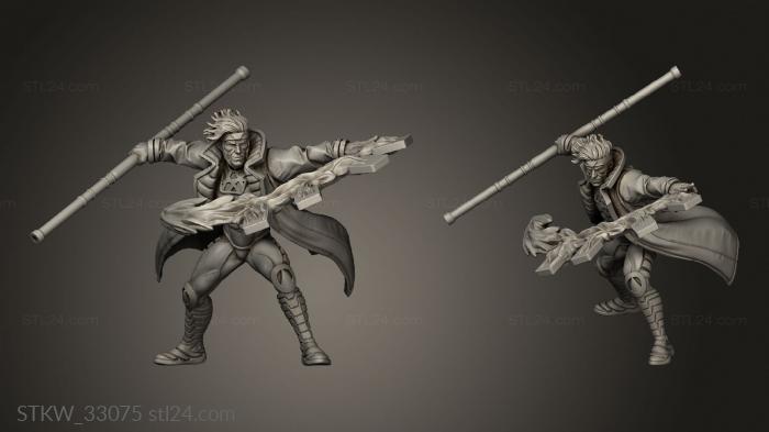 Military figurines (GAMBIT Gambler, STKW_33075) 3D models for cnc