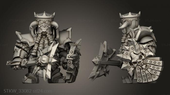 Military figurines (Corrupted Dwarfs Dwarf, STKW_33082) 3D models for cnc