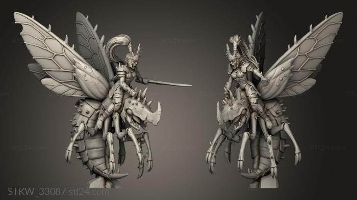 Military figurines (Everdark Elves Dardena on Bz nar, STKW_33087) 3D models for cnc