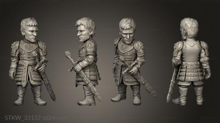 Military figurines (game thrones jaime lannister GOT JL, STKW_33132) 3D models for cnc