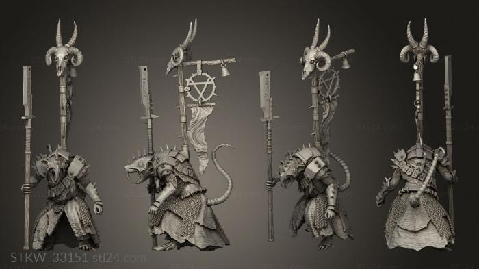 Military figurines (Eman Skaven Chieftain, STKW_33151) 3D models for cnc