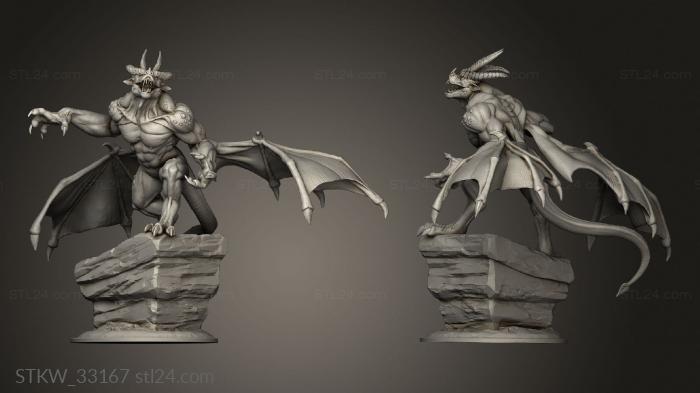 Military figurines (Gargoyles Dragon, STKW_33167) 3D models for cnc