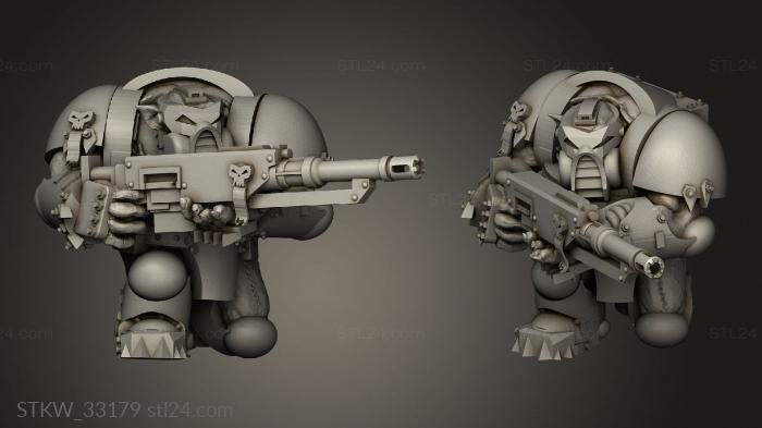 Military figurines (Gearguts Crusader Sniper, STKW_33179) 3D models for cnc