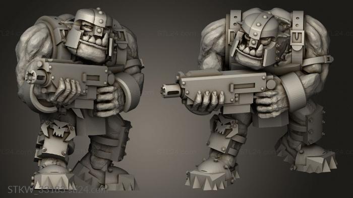 Military figurines (Gear Gets Lucky Assault Gunners Gunner, STKW_33183) 3D models for cnc