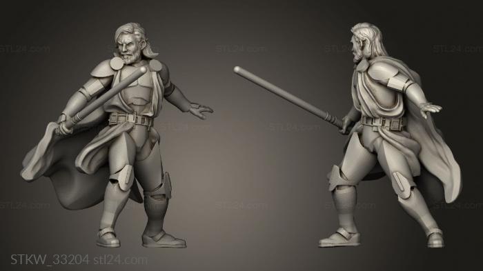 Military figurines (General Benjamin, STKW_33204) 3D models for cnc