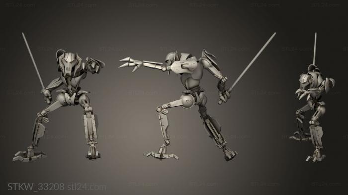 Military figurines (General Grievous Star Wars, STKW_33208) 3D models for cnc
