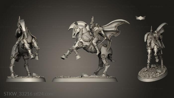 Military figurines (General on Mechanical Horse, STKW_33216) 3D models for cnc