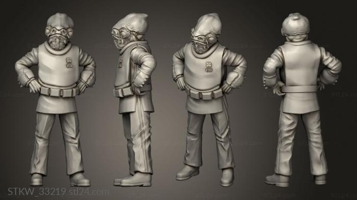 Military figurines (General Radish, STKW_33219) 3D models for cnc