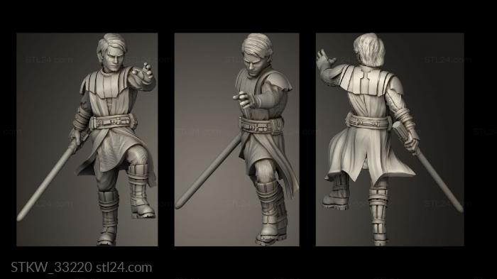 Military figurines (General Skywalker Action, STKW_33220) 3D models for cnc