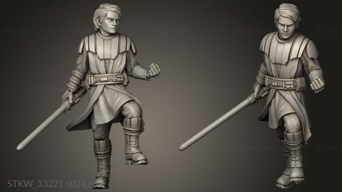 Military figurines (General Skywalker Action, STKW_33221) 3D models for cnc