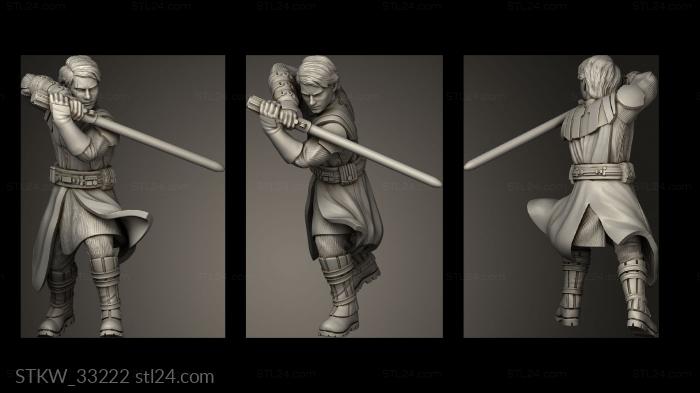 Military figurines (General Skywalker Action, STKW_33222) 3D models for cnc