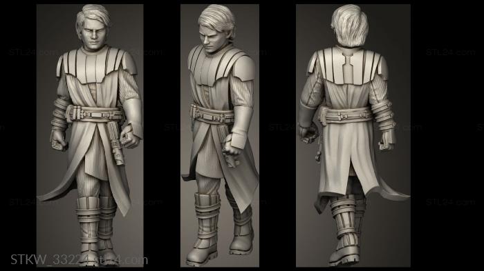 Military figurines (General Skywalker Action, STKW_33224) 3D models for cnc